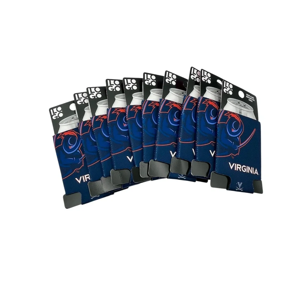 Set of 10 Virginia Cavaliers Oversized Can‎ Cooler Sleeve Neoprene ACC Football